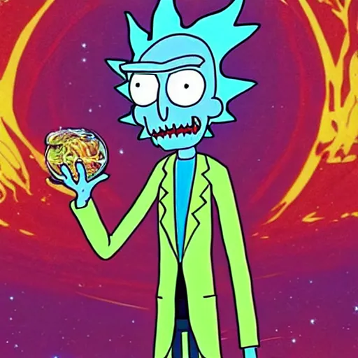 Image similar to alien rick and morty forever and forever a hundred years! g