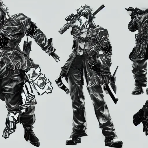 Image similar to Gogol Bordello, Yoji Shinkawa, fullbody