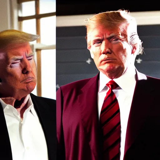 Image similar to donald trump in breaking bad with walter white