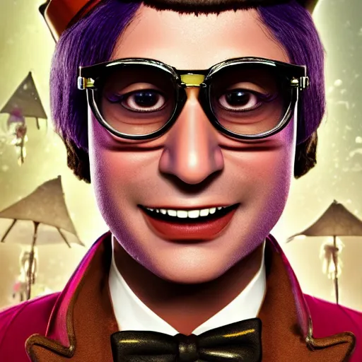 Image similar to hyperrealistic film full body still of mia khalifa as willy wonka, inspired by istvan sandorfi & greg rutkowski & unreal engine, perfect facial symmetry, dim volumetric cinematic lighting, 8 k octane comprehensive render, extremely hyper - detailed, incredibly lifelike attributes, intricate, real flesh texture, masterpiece, artstation, stunning,