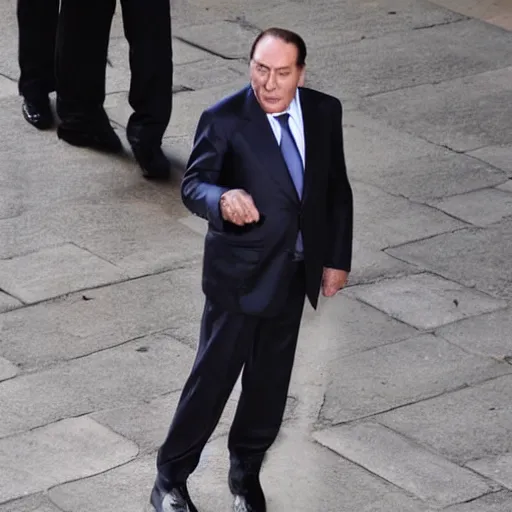 Image similar to Silvio Berlusconi in a suit of armor,