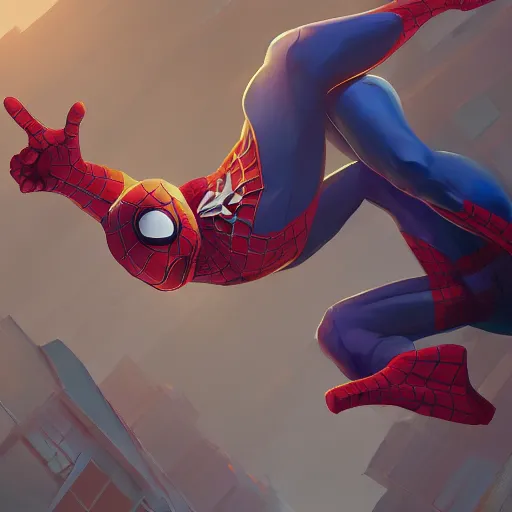 Prompt: hero world spiderman, behance hd by jesper ejsing, by rhads, makoto shinkai and lois van baarle, ilya kuvshinov, rossdraws global illumination