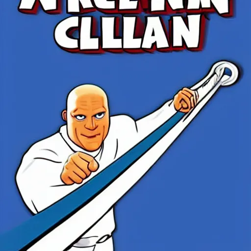 Image similar to Mr clean is chasing me with a rope