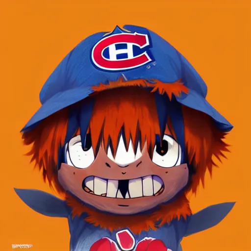 Image similar to anime Portrait of Youppi the Habs Montreal Canadiens Mascot as a very cute powerful and friendly pokemon, highly detailed anime, high evolution, 1990s, legendary, smooth, sharp focus, dynamic lighting, intricate, trending on ArtStation, illustration pokemon, art by WLOP