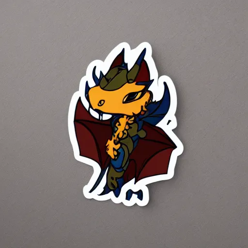 Image similar to cute d & d dragon character sticker