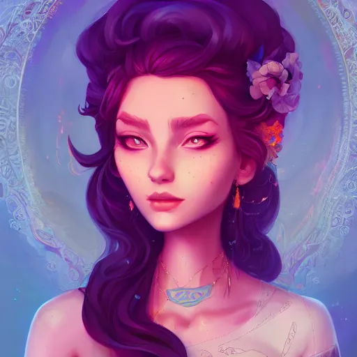 Image similar to a portrait of a beautiful gypsy, art by lois van baarle and loish and ross tran and rossdraws and sam yang and samdoesarts, digital art, highly detailed, intricate, sharp focus, Trending on Artstation HQ, deviantart, unreal engine 5, 4K UHD image