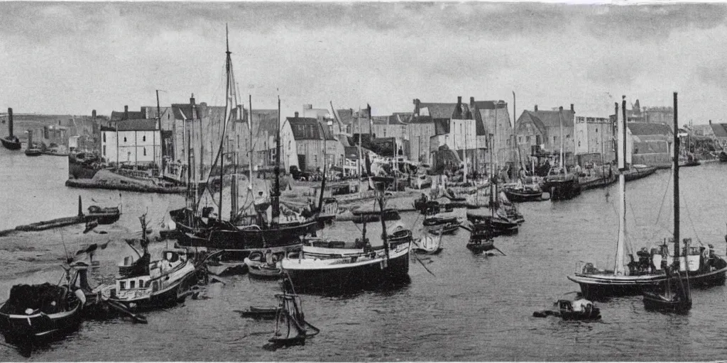 Image similar to vintage photo of boast in Wick harbour in the 19th century