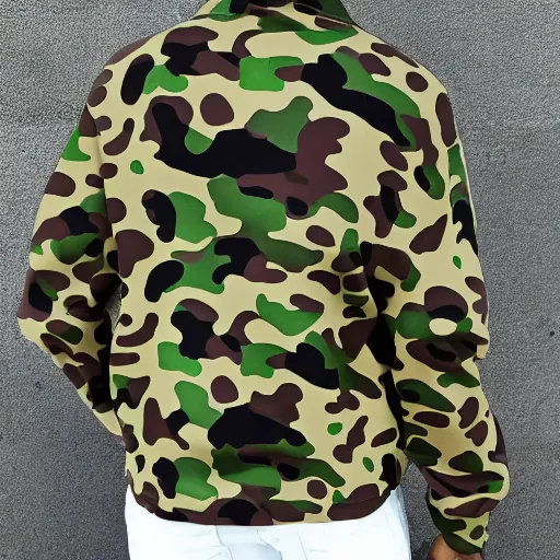 Prompt: bape abc camo all over