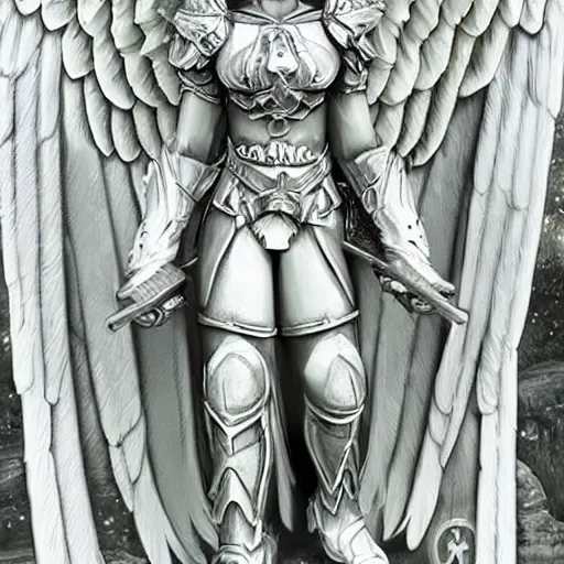 Image similar to warriors of light like angels, realistic, very detailed