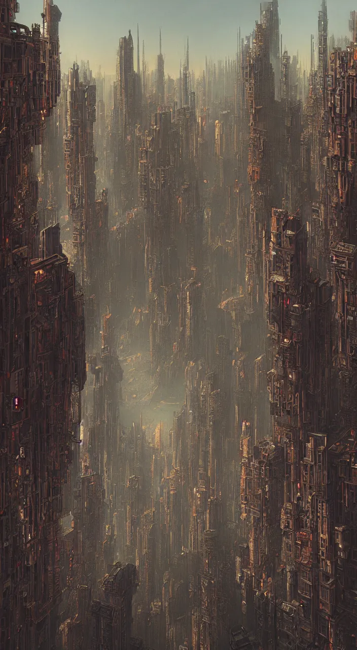 Image similar to cyberpunk city with renaissance architecture, cinematic lighting, hyper detailed, hyper realistic, in the style of Beksinski