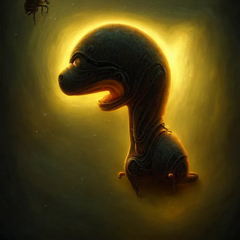 Prompt: epic professional digital art of alien snoopy, atmospheric lighting, painted, intricate, detailed, by leesha hannigan, wayne haag, reyna rochin, ignacio fernandez rios, mark ryden, iris van herpen, best on artstation, cgsociety, epic, stunning, gorgeous, much wow, cinematic, masterpiece