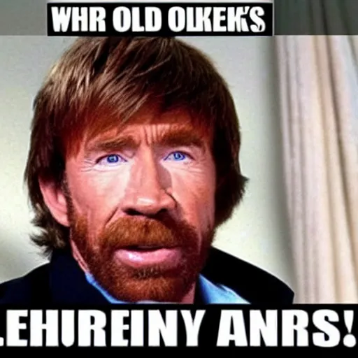 Prompt: chuck norris is an old meme