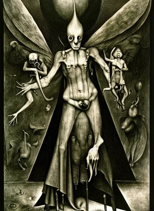 Prompt: photograph of mephistopheles by hieronymus bosch, joel peter witkin, misha gordin, gustave dore