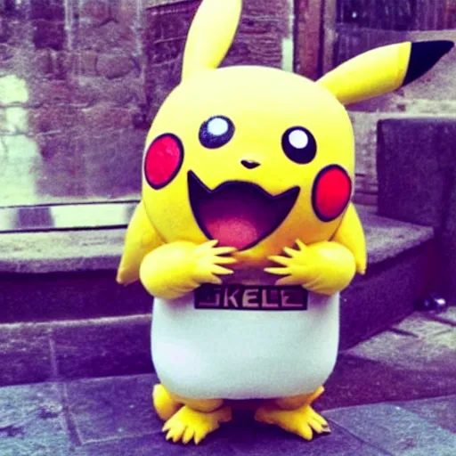 Image similar to angry pikachu with a real person's face