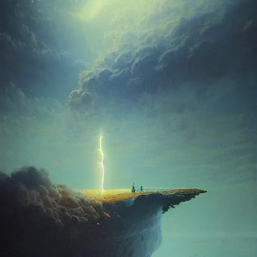 Prompt: a space laces kind of poster cinematic sci - fi scene portrait and science fiction theme with lightning, aurora lighting. clouds and stars. smoke. futurism. fantasy. by beksinski carl spitzweg and tuomas korpi. baroque elements.