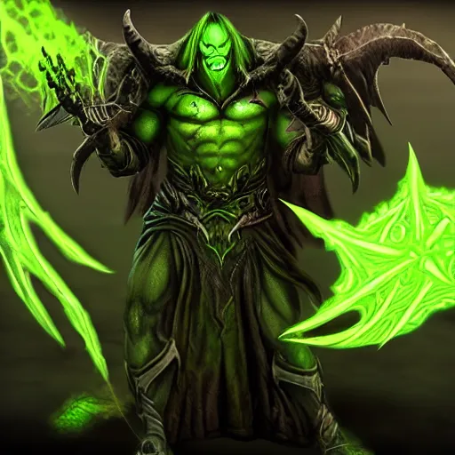 Prompt: illidan stormrage the demon hunter