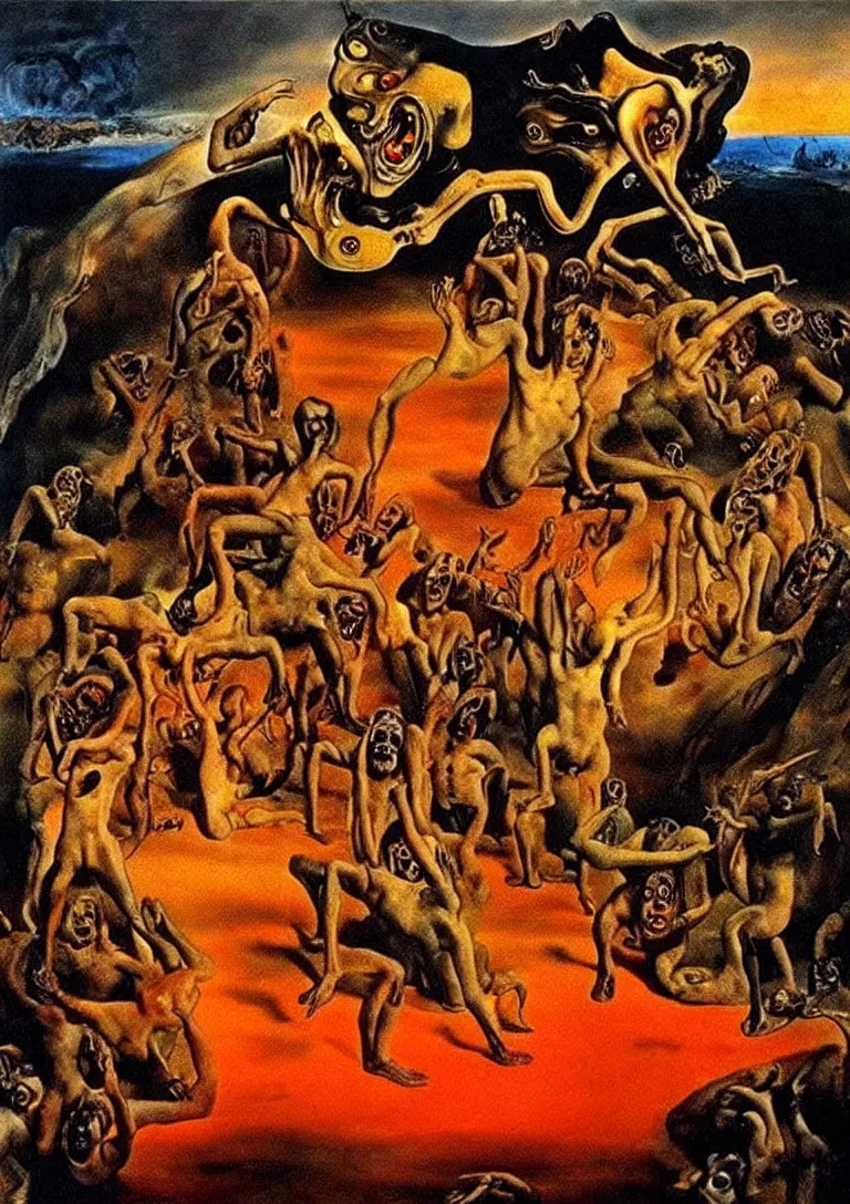 Image similar to Hell by Dali. Masterpiece.