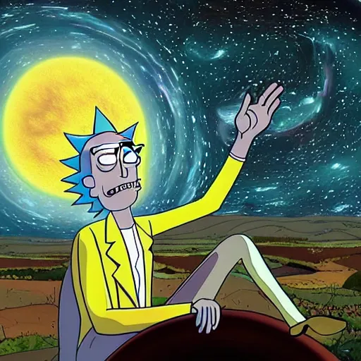 Prompt: Daniel the prophet dreaming of divine magical reflections of knowledge encoded in time and space ultra high quality surrealism style of Rick and Morty