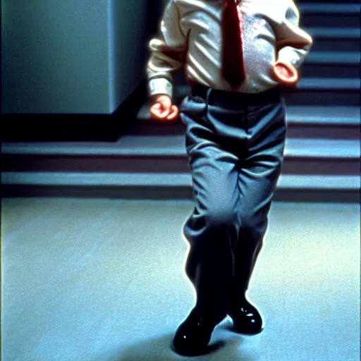 Image similar to mr. bean as baby houseman from dirty dancing. movie still. cinematic lighting.