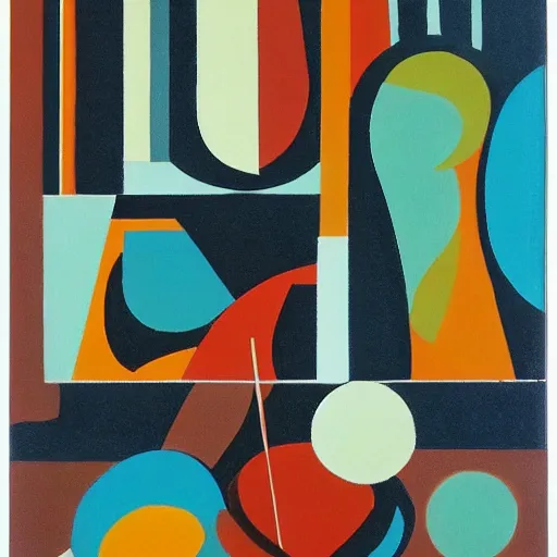 Image similar to mid century modern art by bernard simunovic