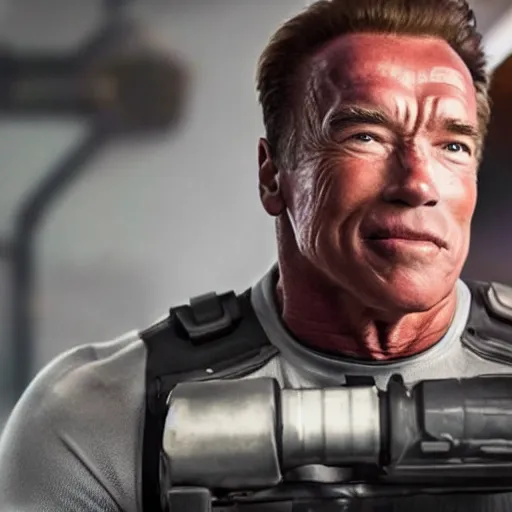 Image similar to a screenshot of arnold schwarzenegger as hammond in overwatch