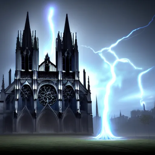 Prompt: a gothic cathedral made full of glass, unreal engine fantasy art, trending on artstation, photorealistic, cinematic lightning, fog, dramatic