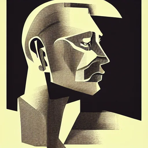 Image similar to grain effect lithography print polish poster conceptual figurative post - morden soviet monumental portrait, highly conceptual figurative art, intricate detailed illustration, controversial poster art, polish poster art, geometrical drawings