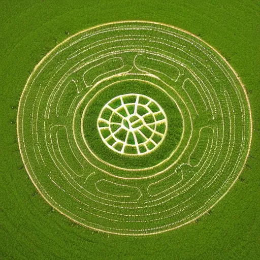 Image similar to crop circle in the shape of a cat