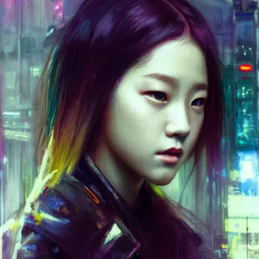 Image similar to jisoo of blackpink, hyperrealistic portrait, bladerunner street, art of elysium by jeremy mann and alphonse mucha, fantasy art, photo realistic, dynamic lighting, artstation, poster, volumetric lighting, very detailed face, 8 k, award winning