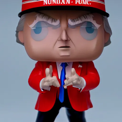 Prompt: Donald Trump as a Funko Pop figurine