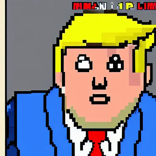 Image similar to trump as 1 6 - bit nintendo character - s 1 5 0