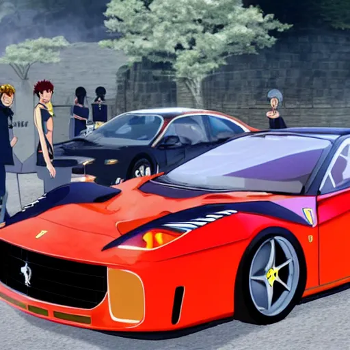 Image similar to ferrari in naruto shippuden