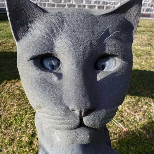 Image similar to a statue of a cats face