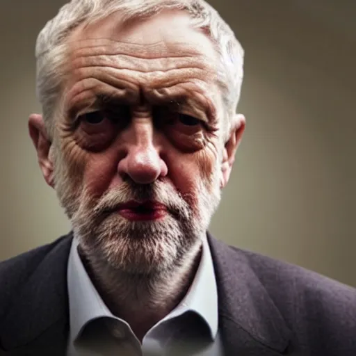 Image similar to Jeremy Corbyn as the King of Jam, epic, photorealistic, vast, incredible detail, sharp, movie still,