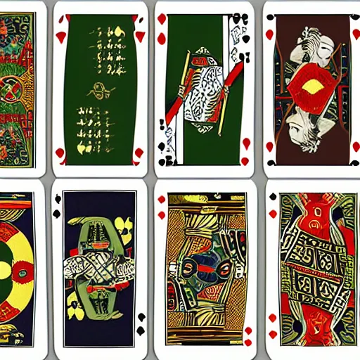 Image similar to edo style poker cards playing cards