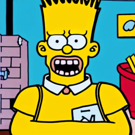 Image similar to bart simpson in breaking bad