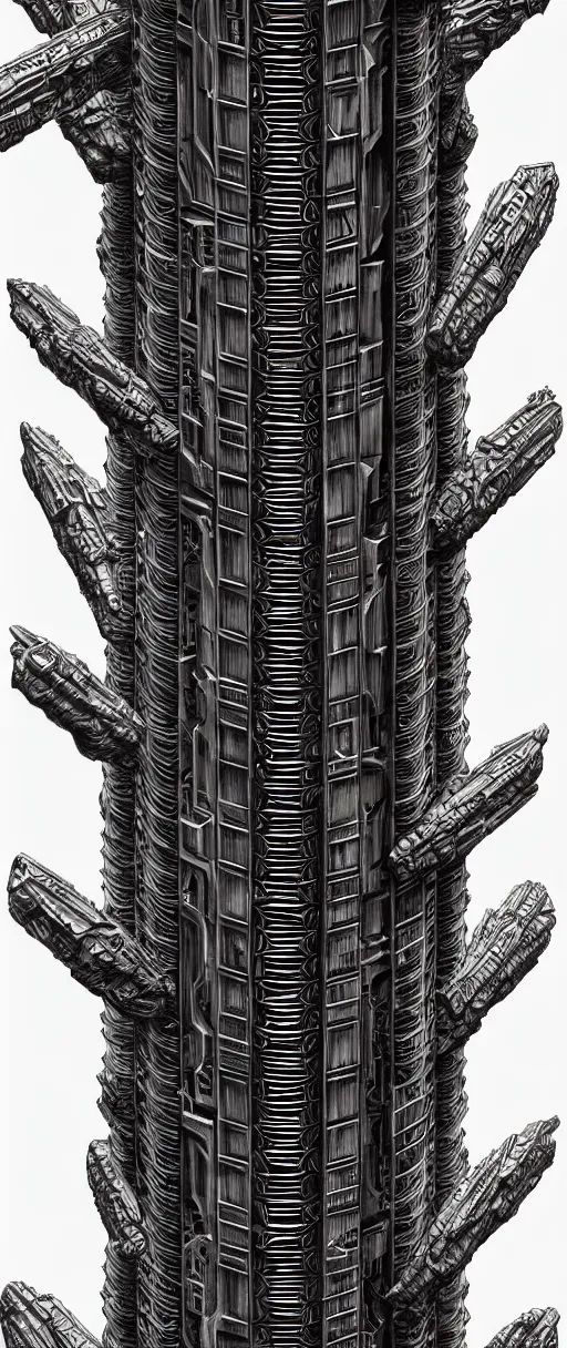 Image similar to a double helix dna cyberpunk carved pillar, high details, lineart, by vincent di fate, inking, screen print, masterpiece, trending on artstation, sharp, high contrast, hyper - detailed,, hd, 4 k, 8 k