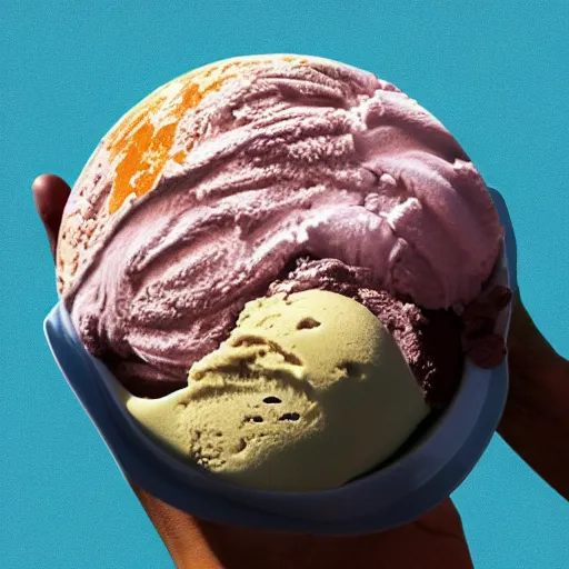 Image similar to earth made of ice cream melting under the heat