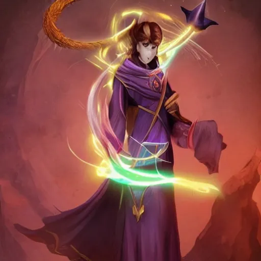 Image similar to female using arcane magic, arcane