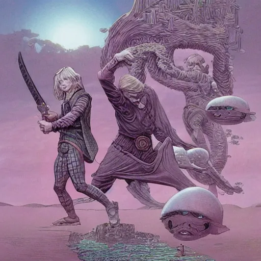 Prompt: links awakening in the style of Wayne Barlowe