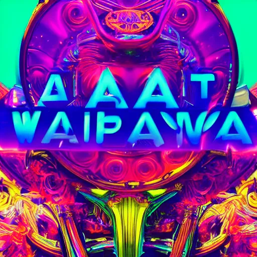 Image similar to a and w vaporwave logo, colorful, digital art, cosmic, 3 d high definition, trending on art station, photorealistic, high resolution, 8 k, octane, hyper detailed, insane details, intricate, elite, ornate, elegant trend, highly detailed and intricate, sharp focus, photography, unreal engine