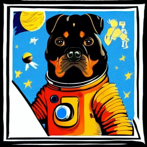 Prompt: astronaut rottweiler - n 9