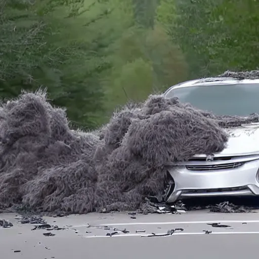 Image similar to fluffy car crash, ultra hd