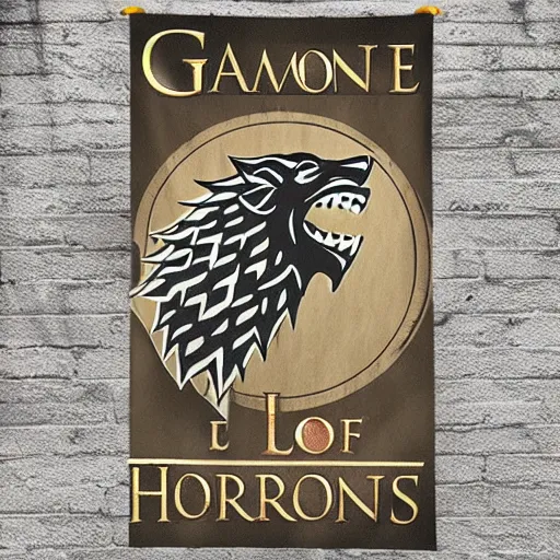 Prompt: game of thrones house banner loon