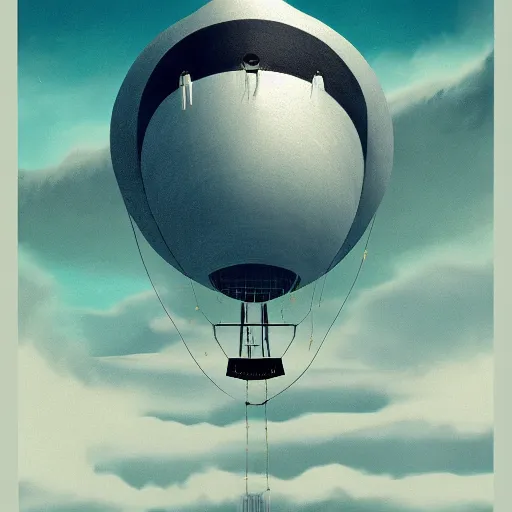 Prompt: a blimp in the sky above a snowy mountain, poster art by guillermo del toro, artstation, panfuturism, reimagined by industrial light and magic, official art, poster art