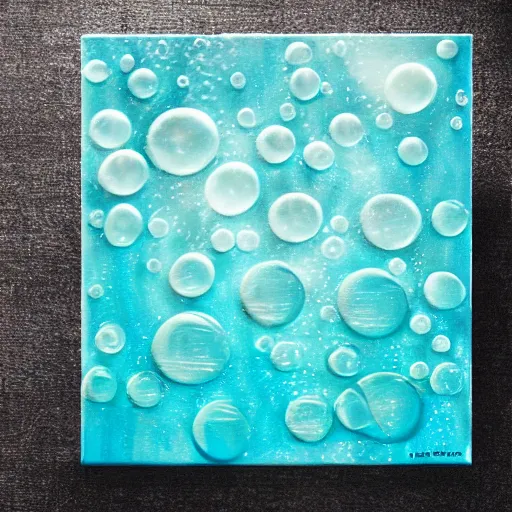 Prompt: abstract water art with bubbles