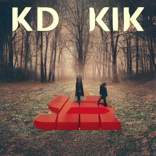 Prompt: Kid A album cover
