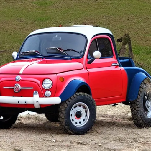 Image similar to fiat 5 0 0 offroad truck panorama