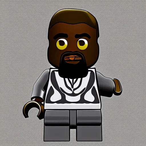 Prompt: lego kanye west