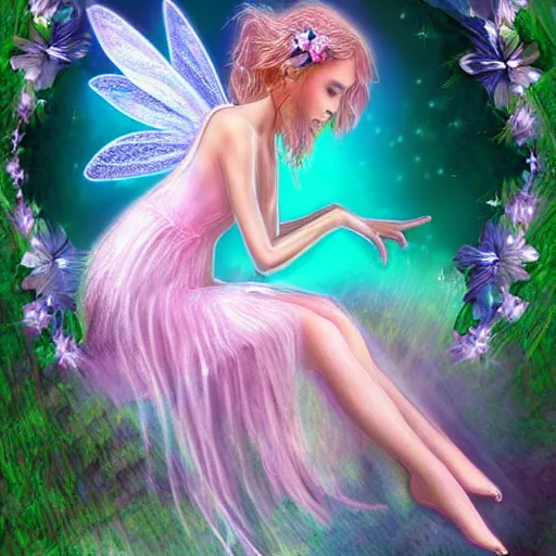 Image similar to Fairy digital art, high detail